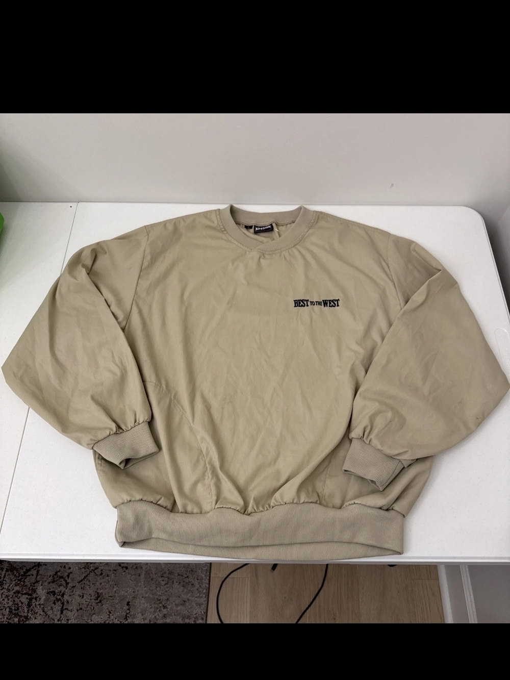 Beige Golf Vintage Made In USA Crewneck Sweatshirt with Small Chest Logo